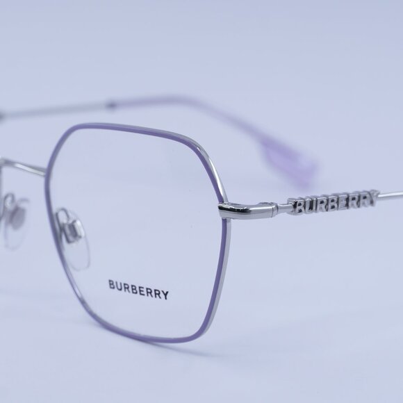 Burberry BE1381 1345 Eyeglasses Lilac/Silver 54mm Geometric Frame - Picture 2 of 10